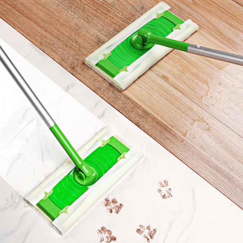 AIR U+ AIR U + وسادات مبللة قابلة لإعادة التعبئة من أجل Swiffer Sweeper قماش تنظيف مبلل غير معطر للاستعمال مرة واحدة، مناديل تنظيف الأرضيات 30 قطعة - Image 5